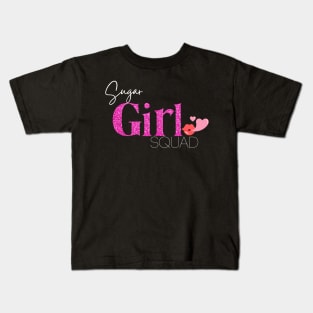 Sugar Girl Squad | Word Text Kids T-Shirt
